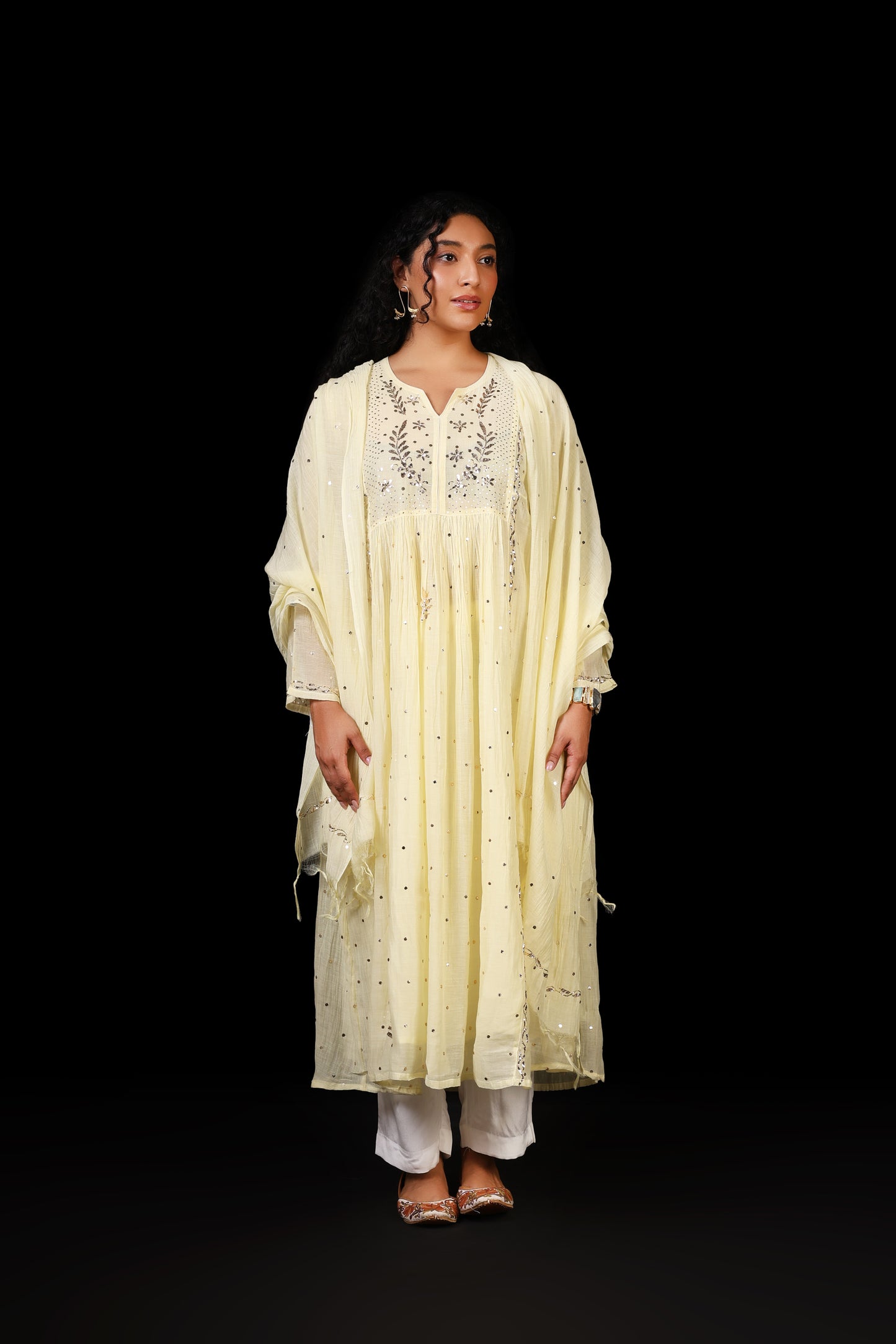 Mukaish Tunic (Yellow)